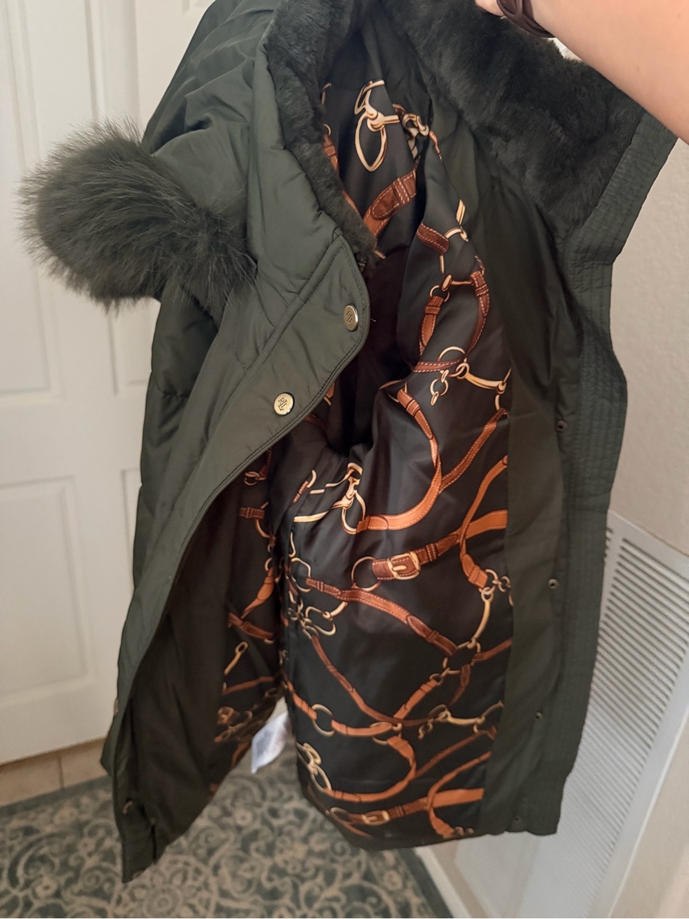 Ralph Lauren Women's Faux-Fur Hooded Puffer Coat